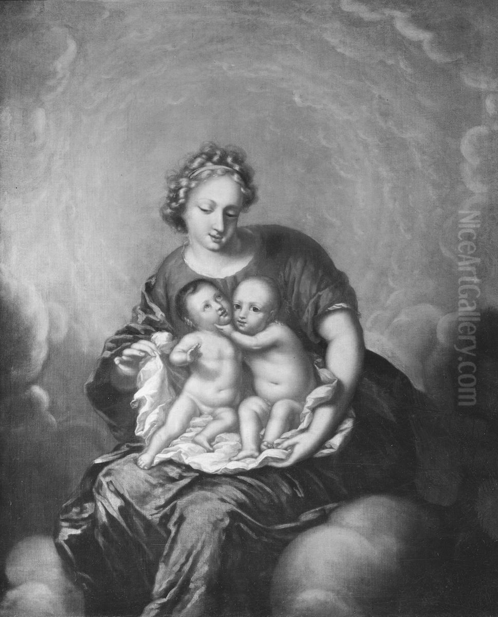 Karl Gustav, 1686-1687, prins av Sverige, Fredrik, 1685-1685, prins av Sverige Oil Painting by David Klocker Ehrenstrahl