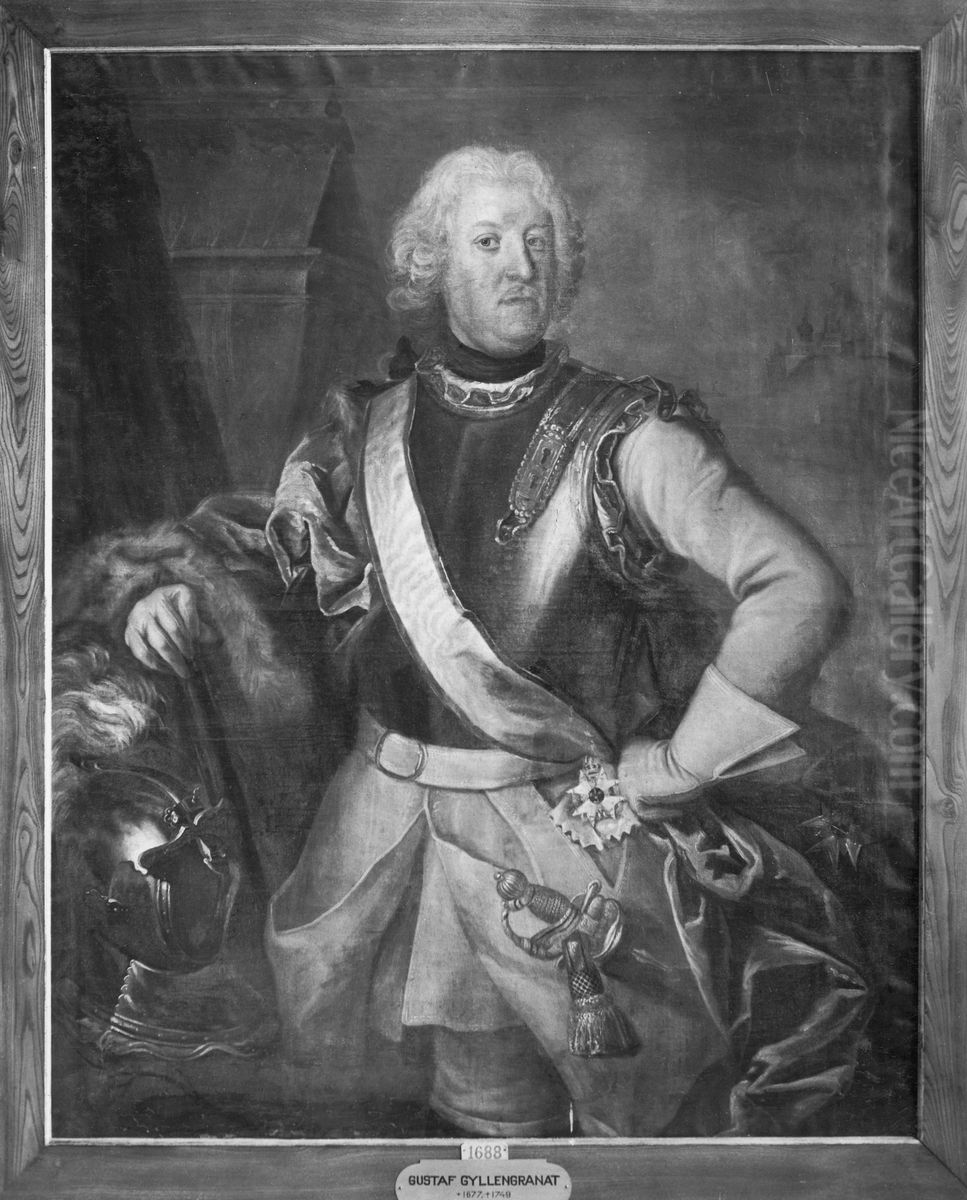 Gustav Gyllengranat, 1677-1749 Oil Painting by Johan Henrik Scheffel