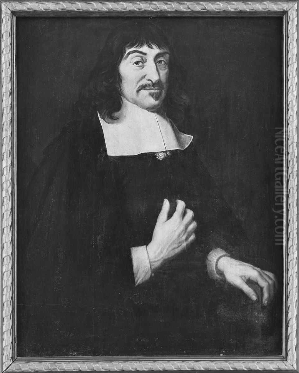 Rene Descartes, 1596-1650, fransk filosof Oil Painting by David Beck