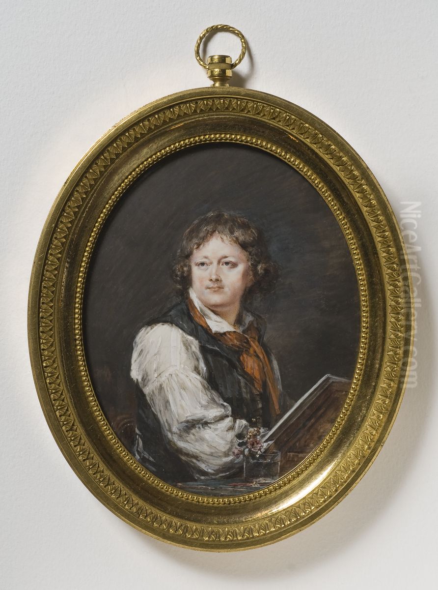 Sjalvportratt Oil Painting by Peter Adolf Hall