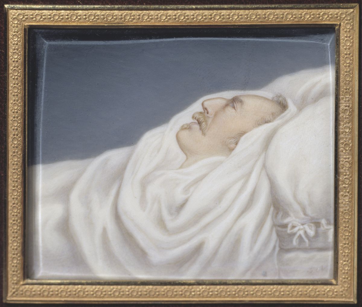 Gustav IV Adolf, 1778-1837, pa dodsbadden Oil Painting by Gustav Nehrlich