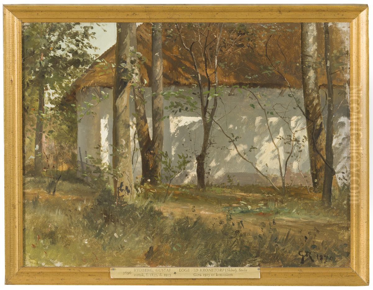 Loge vid Kronetorp, Skane Oil Painting by Gustaf Rydberg
