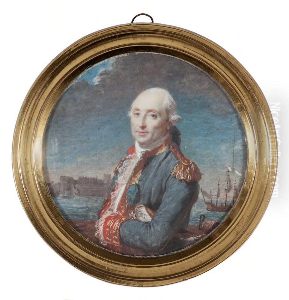 Kristian Georg von Schantz, Colonel Oil Painting by Marie-Gabrielle Capet