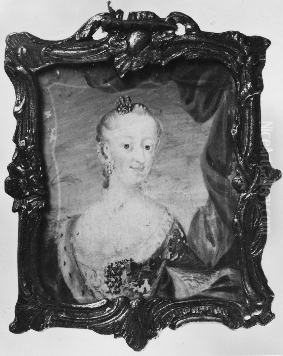 Juliane-Marie av Braunschweig-Wolffenbuttel (1729-1796), Queen of Denmark and Norway Oil Painting by Carl Gustaf Pilo