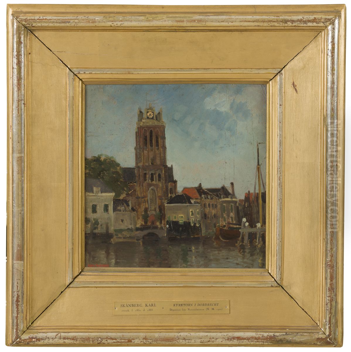 The Church Tower, Dordrecht Oil Painting by Carl Skanberg