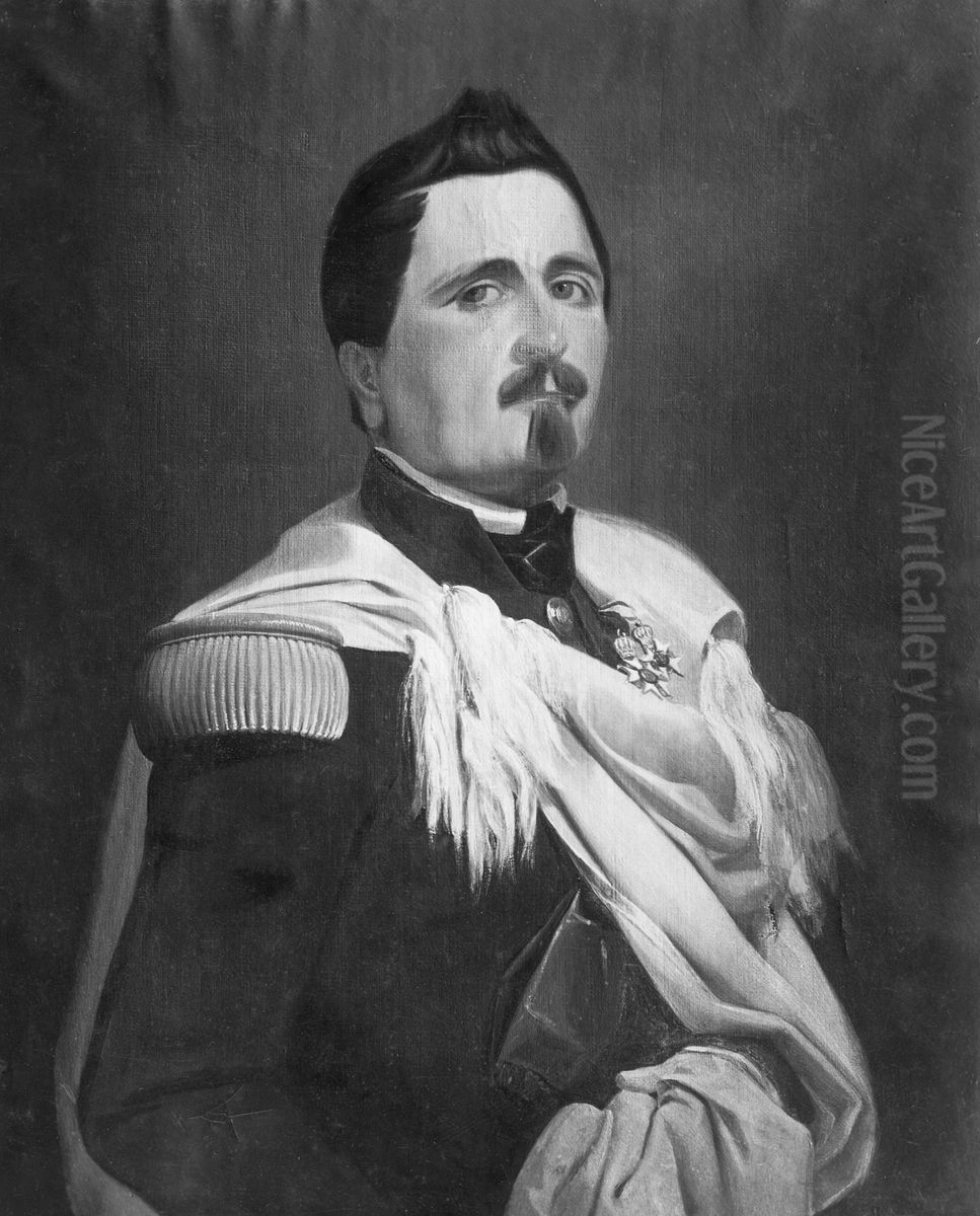 Karl Georg Teodor Westee, 1798-1865 Oil Painting by Carl Stefan Bennet