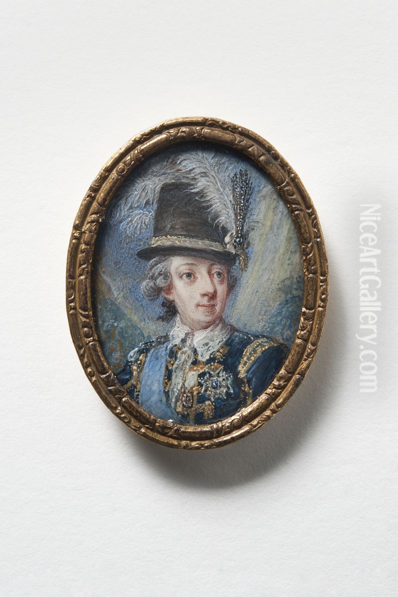 Gustav III (1746-1792) Oil Painting by Cornelius Hoeyer