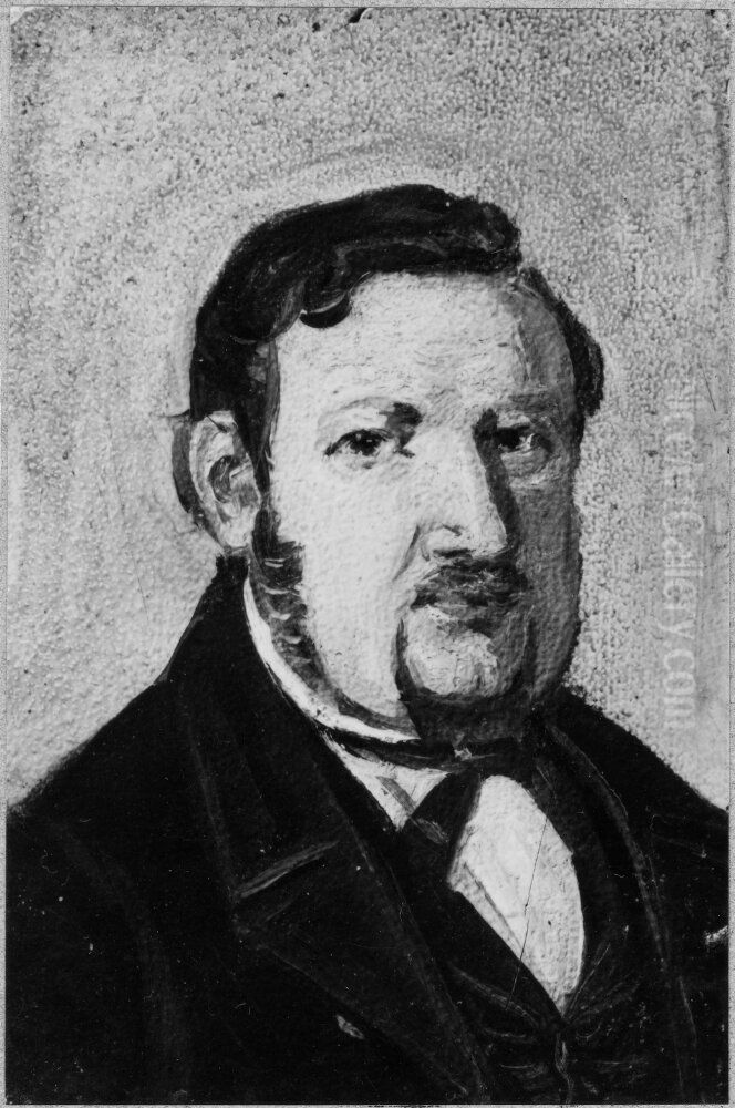 Wilhelm von Braun, 1813-1860 Oil Painting by Alexis Wetterbergh