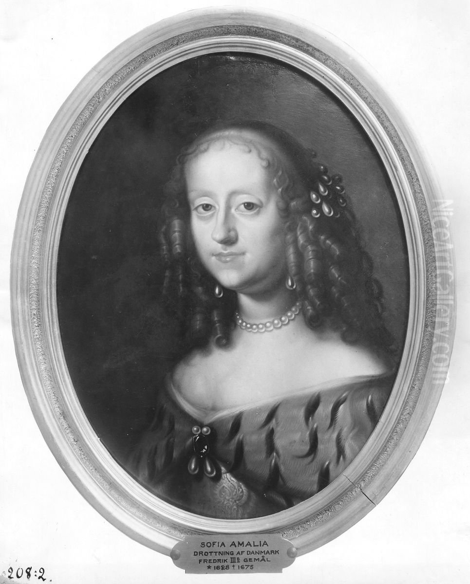 Sofia Amalia, 1628-1685, prinsessa av Braunschweig-Luneburg, drottning av Danmark Oil Painting by Abraham Wuchters