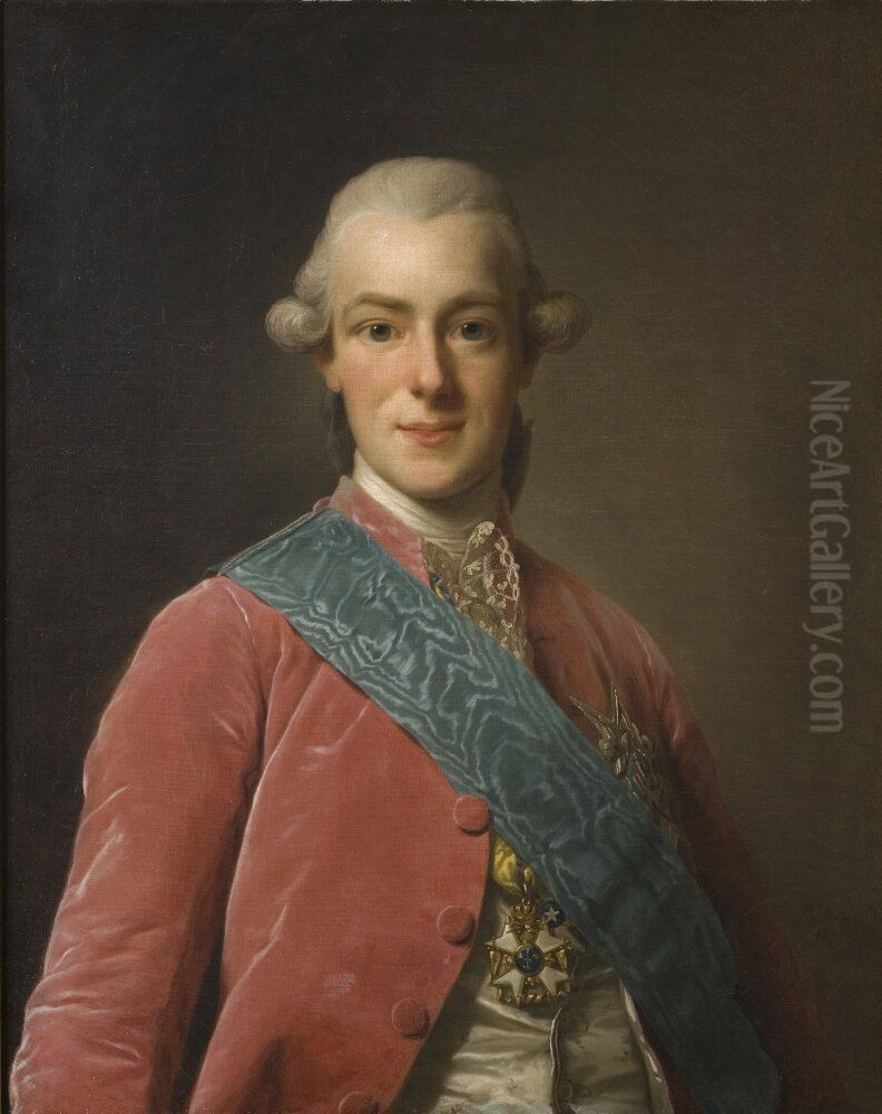 Fredrik Adolf (1750-1803), hertig av Ostergotland Oil Painting by Alexander Roslin
