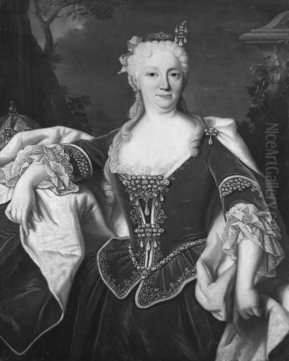 Elisabet Maria, 1692-1766, prinsessa av Parma Oil Painting by Louis-Michel Van Loo