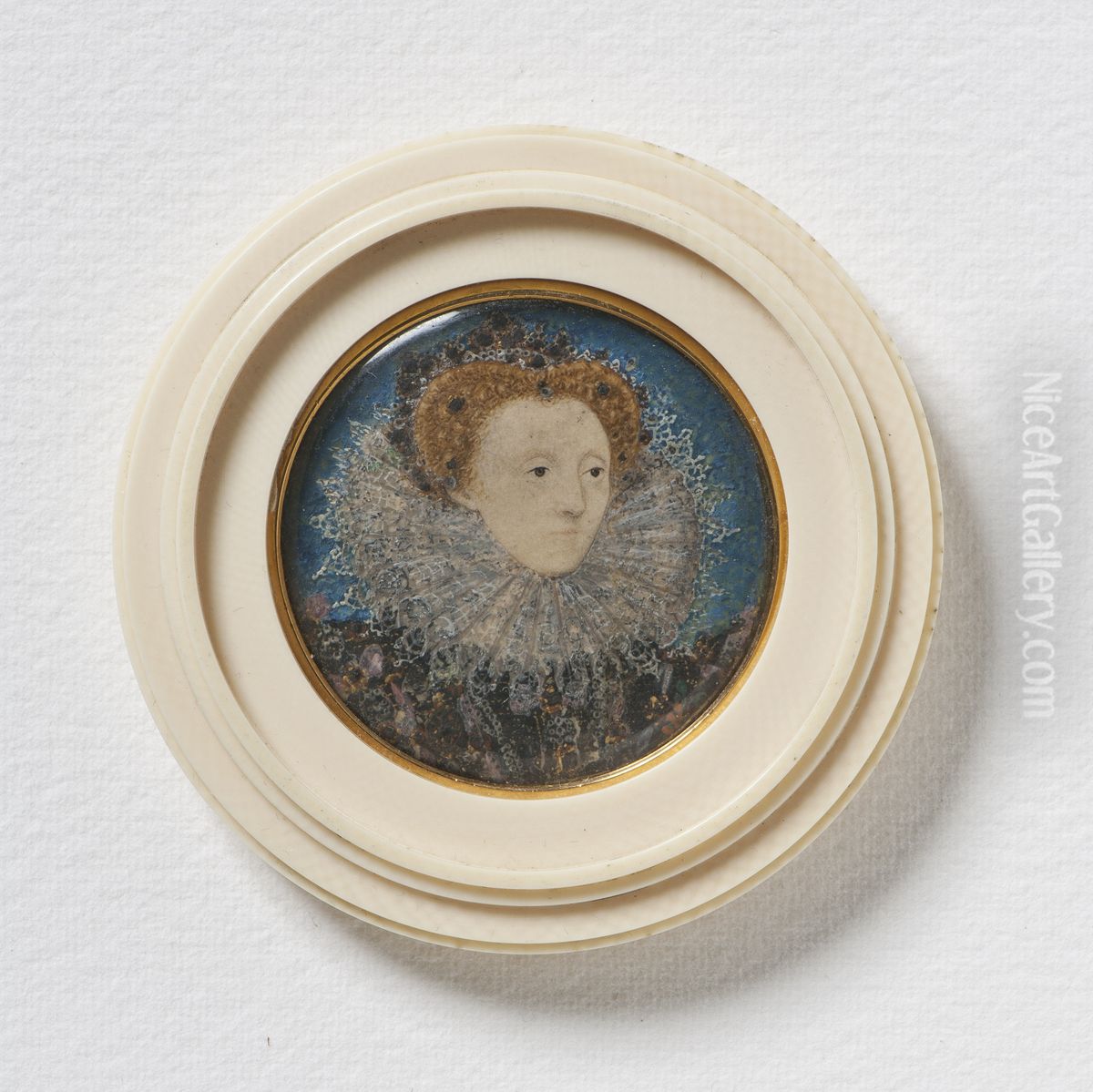 Portratt av drottning Elizabeth I, 1533-1603 Oil Painting by Nicholas Hilliard