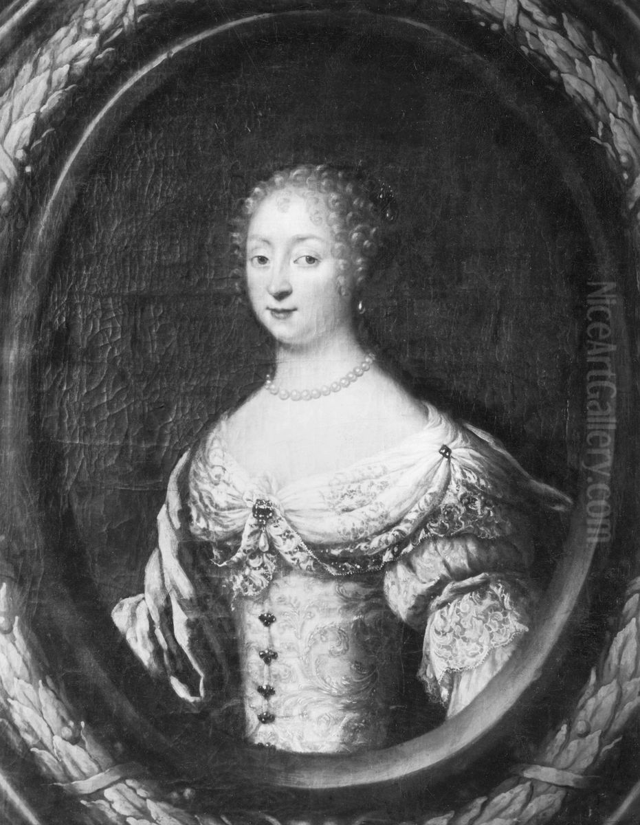 Elsa Elisabet Nilsdotter Brahe (1632-1689), gift med Adolf Johan, pfalzgreve av Zweibrucken Oil Painting by David Klocker Ehrenstrahl