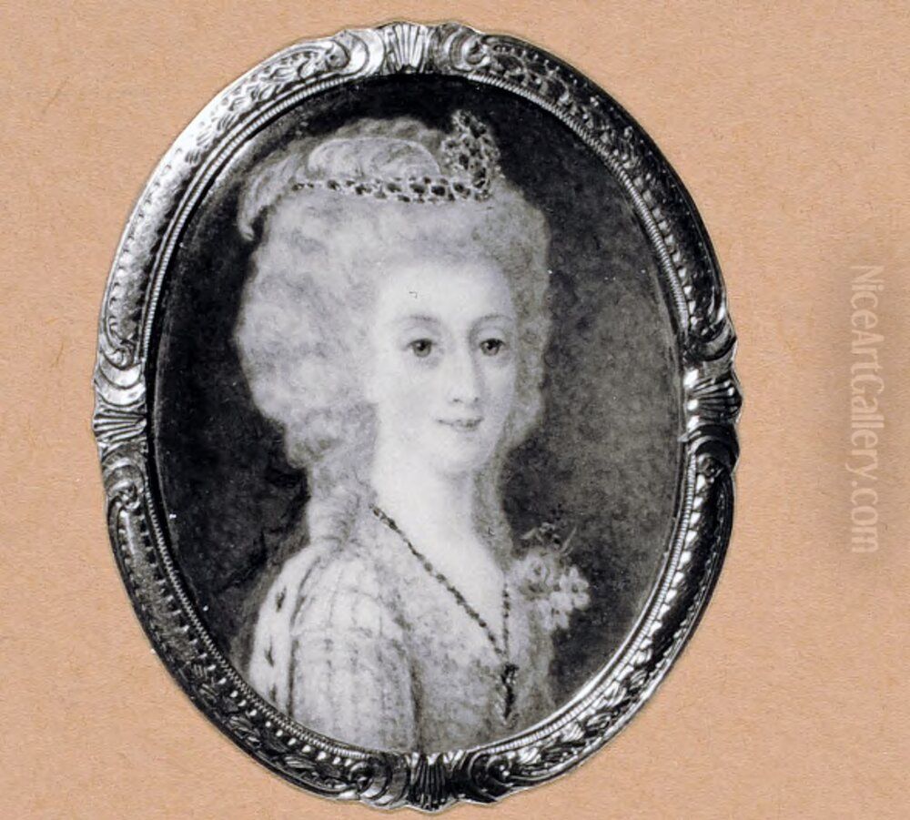 Sofia Albertina, prinsessa av Sverige Oil Painting by Anton Ulrik Berndes