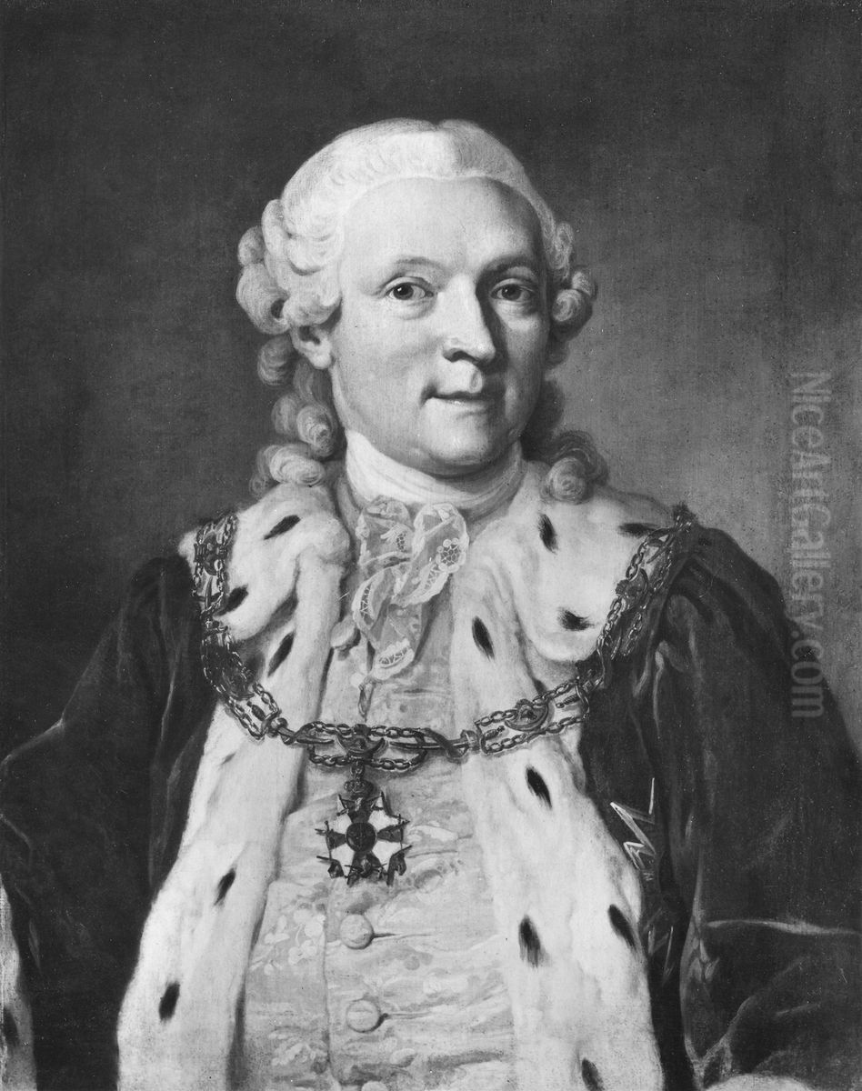 Fredrik Carl Sinclair, 1723-1776 Oil Painting by Lorens Pasch the Younger