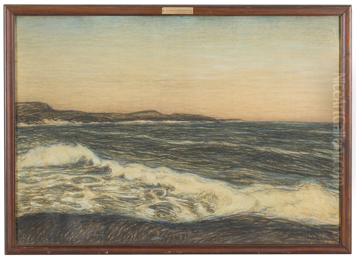 Havsstrand vid dyning Oil Painting by Karl Nordstrom