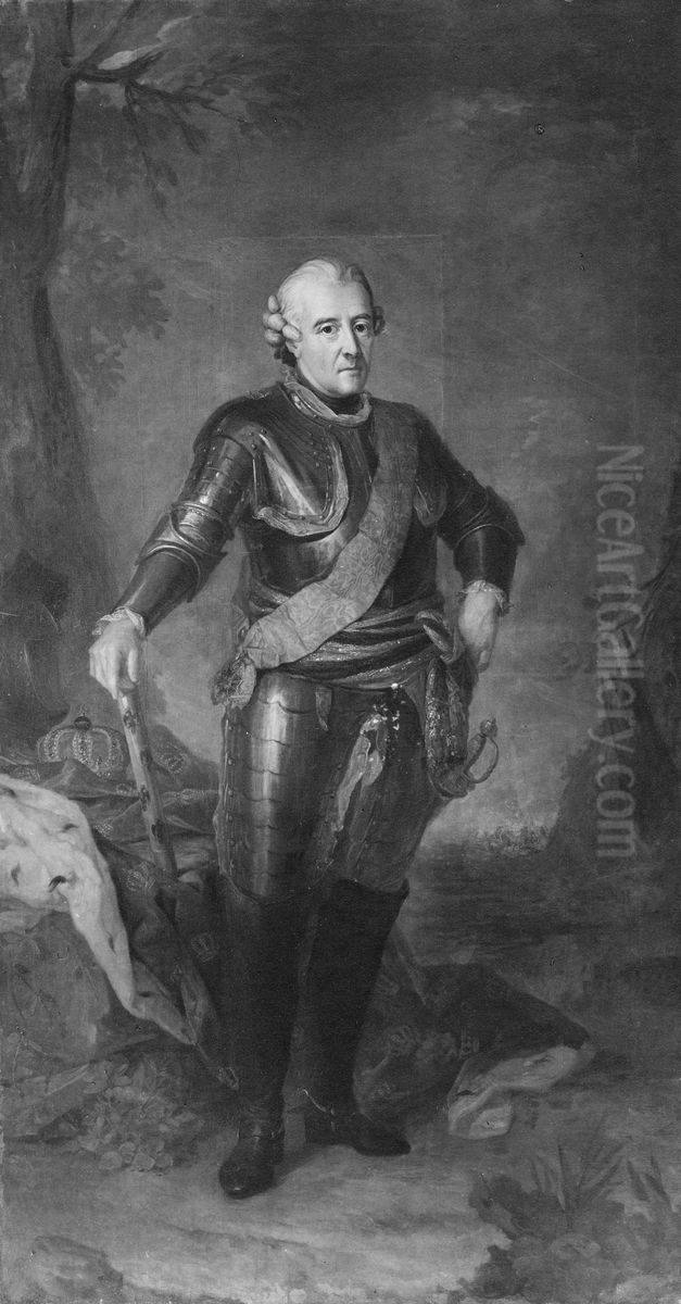 Fredrik II, 1712-1786, konung av Preussen Oil Painting by Lorens Pasch the Younger