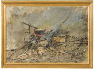 A Fire with a Kettle. Study for Sancta Simplicitas