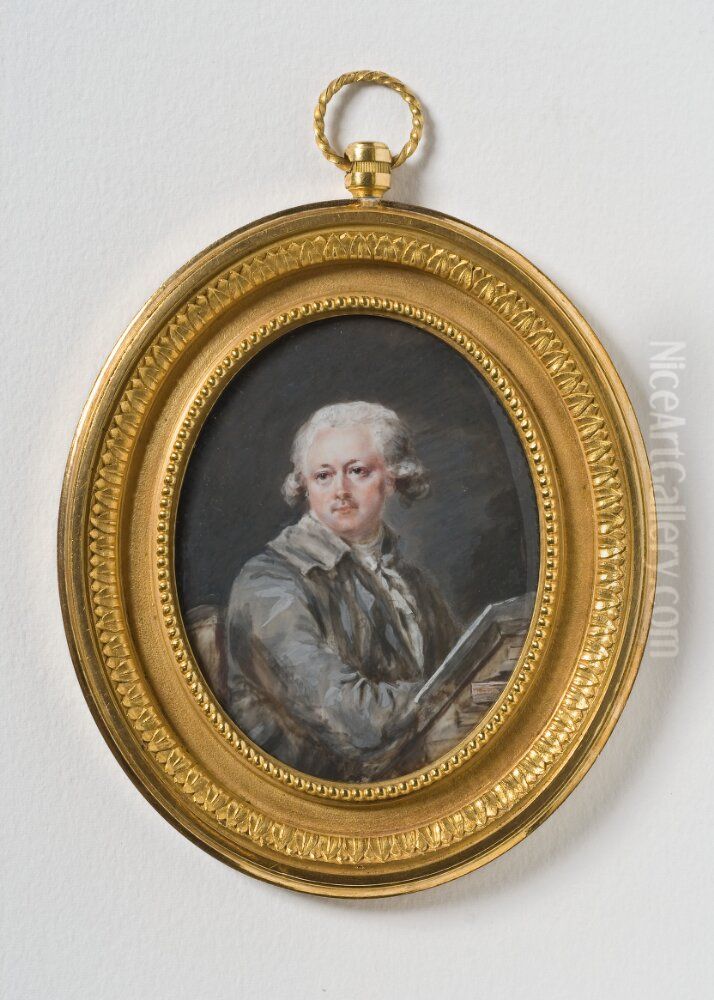 Self-Portrait Oil Painting by Peter Adolf Hall