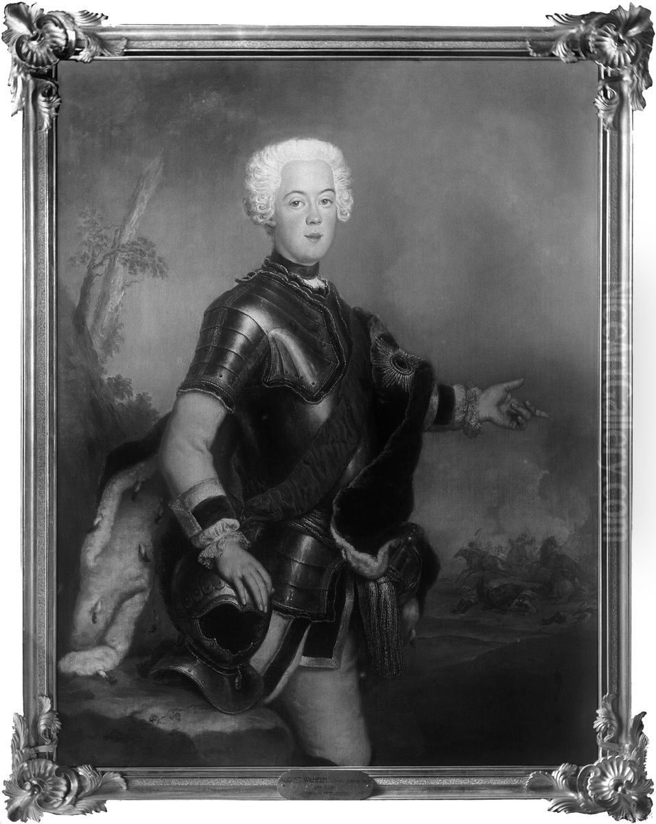 August Vilhelm, prins av Preussen Oil Painting by Antoine Pesne