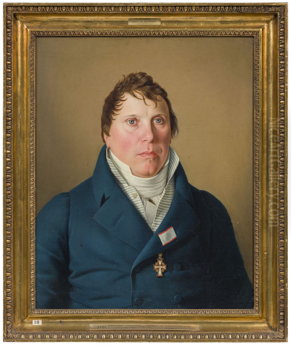 Danish Governor Lund Oil Painting by Christoffer Wilhelm Eckersberg