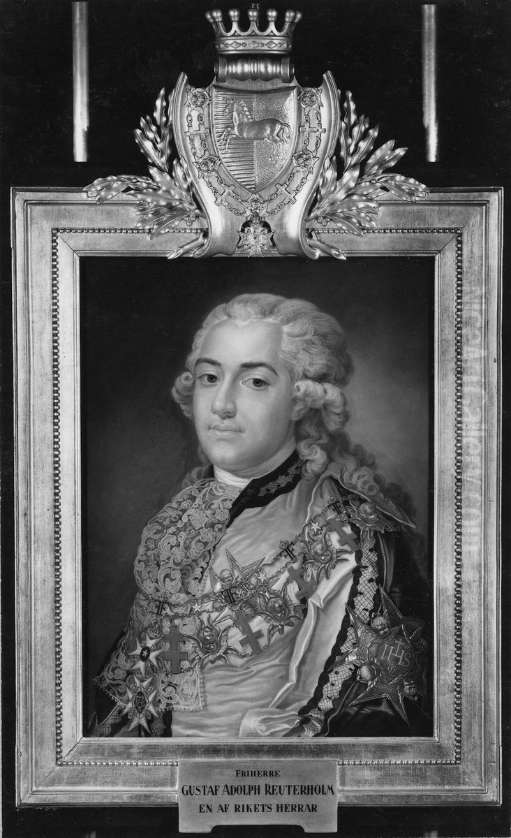 Gustaf Adolf Reuterholm (1756-1813), friherre, overkammarherre, en av Rikets Herrar, president Oil Painting by Jonas Forsslund