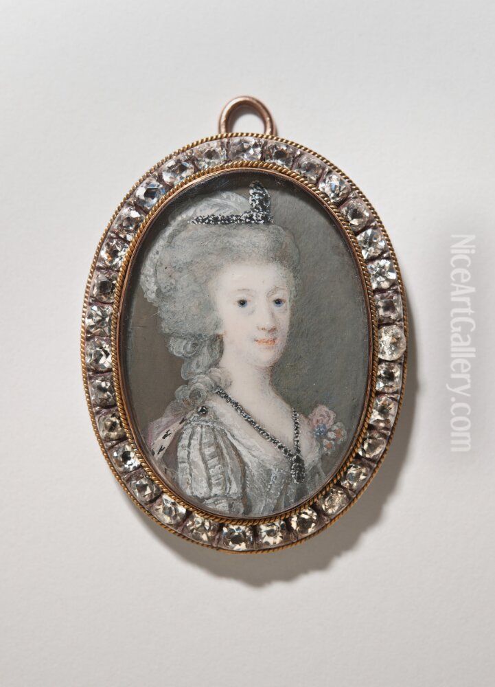 Sofia Magdalena, drottning av Sverige Oil Painting by Anton Ulrik Berndes