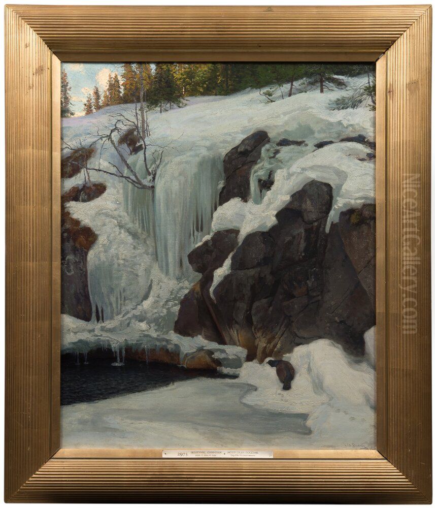 Motif from Eggedal Oil Painting by Christian Skredsvig