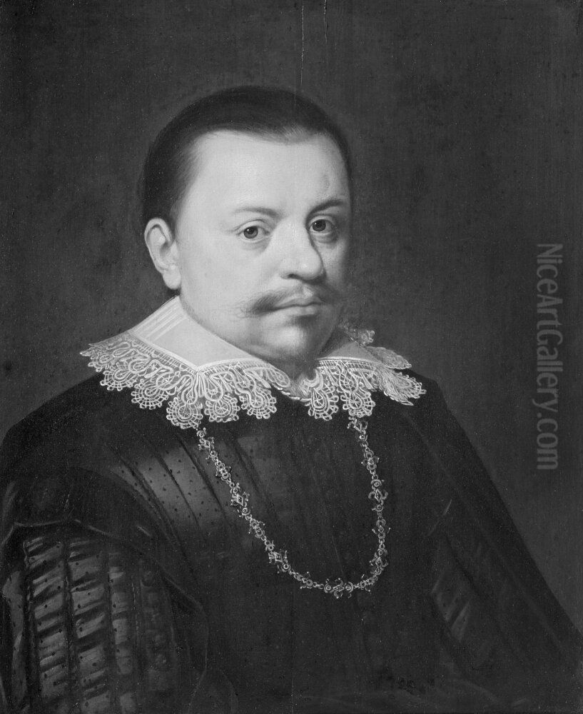 Jan Rutgersius (1589-1625), Swedish Privy Councillor Oil Painting by Michiel Jansz. van Mierevelt