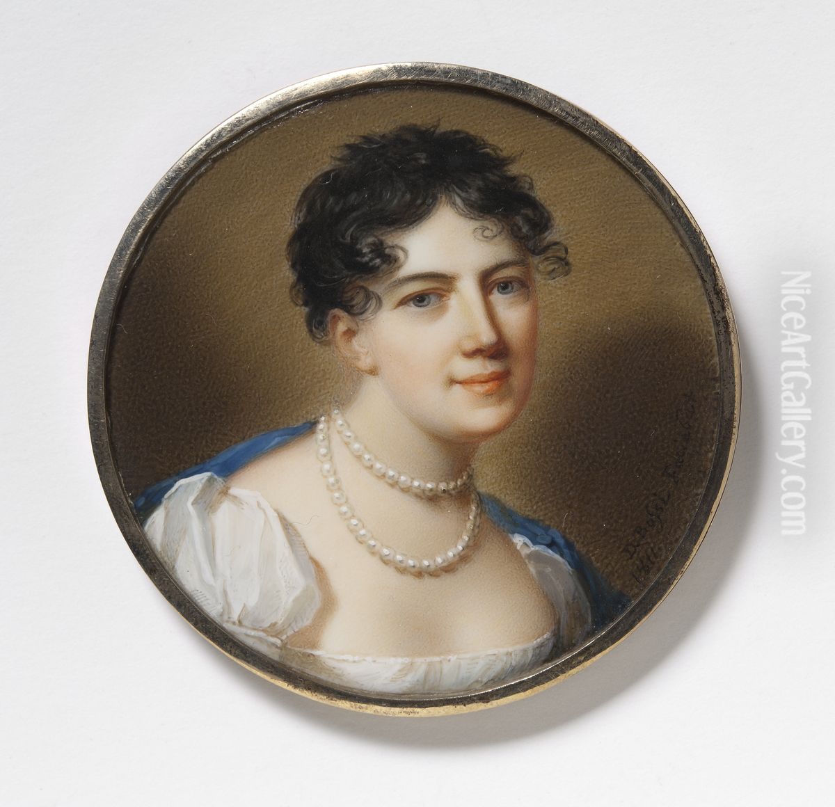 Ulrika Magdalena Levin, 1771-1828, married 1. Bjorkman, 2. Skjoldebrand, Baroness Oil Painting by Johann Dominik Bossi