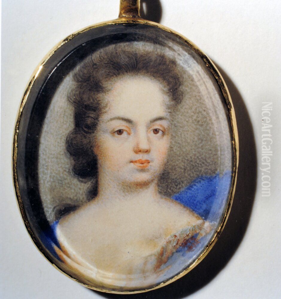 Susanna Elisabeth Brenner (1677-1700), konstnarens dotter, g Gyllenhook Oil Painting by Elias Brenner