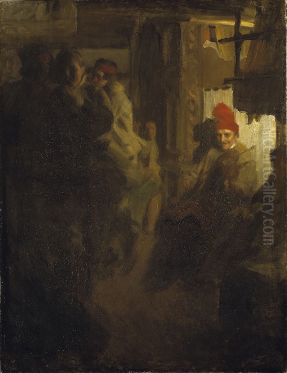 Overford till Riksdagen: Dans i Gopsmor Oil Painting by Anders Zorn