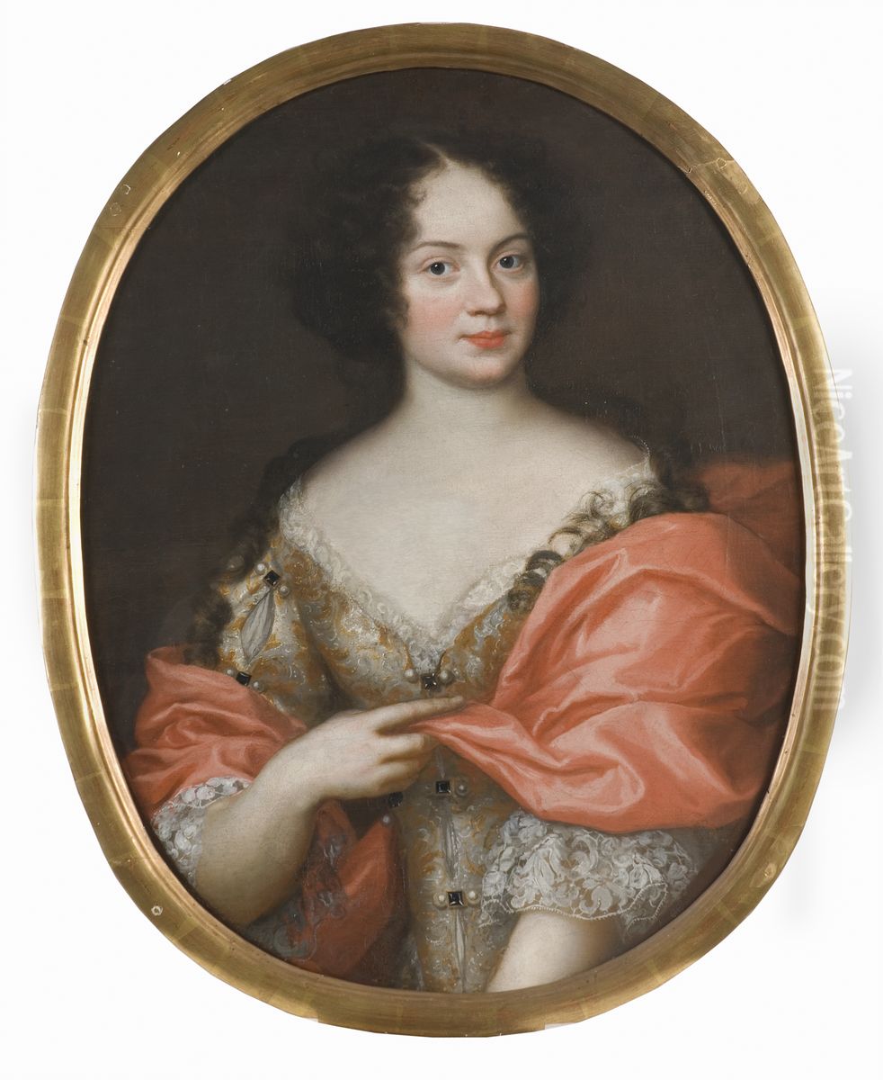 Maria Aurora von Konigsmarck (1662-1728), grevinna, prostinna i jungfrustiftet Quedlinburg, forfattare Oil Painting by Martin Mytens