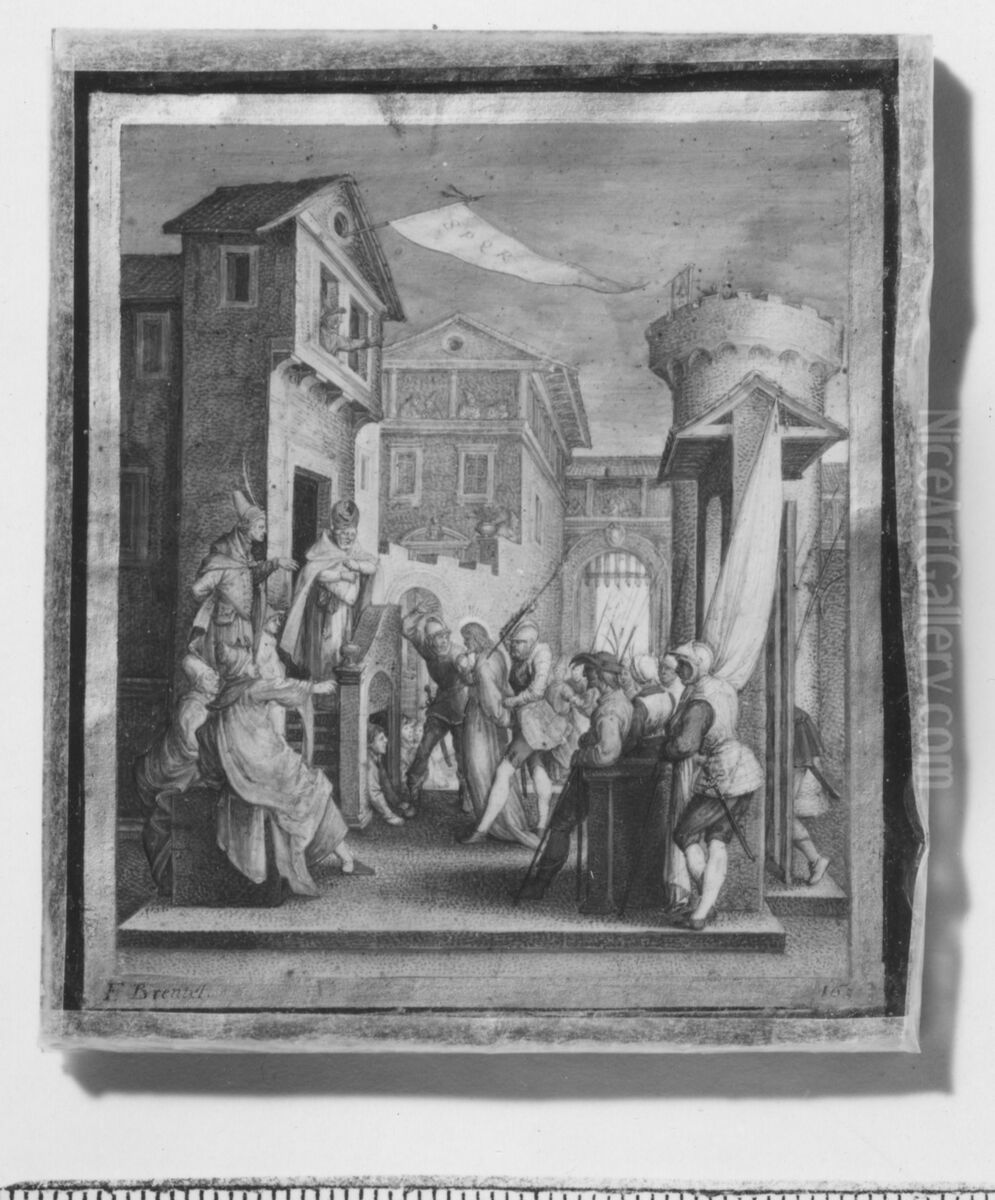 Scener ur Kristi liv (Kristus tillfangatages) Oil Painting by Friedrich The Elder Brentel