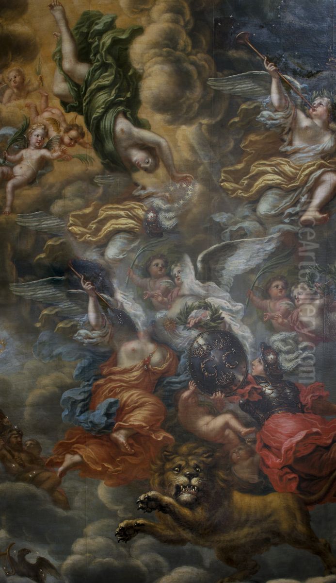 Allegori over svenska konungars beromliga bedrifter Oil Painting by David Klocker Ehrenstrahl