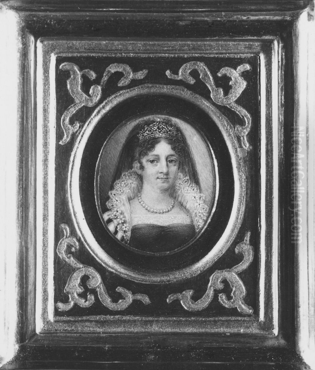 Hedvig Elisabet Charlotta, 1759-1818, drottning av Sverige Oil Painting by Fredric Westin