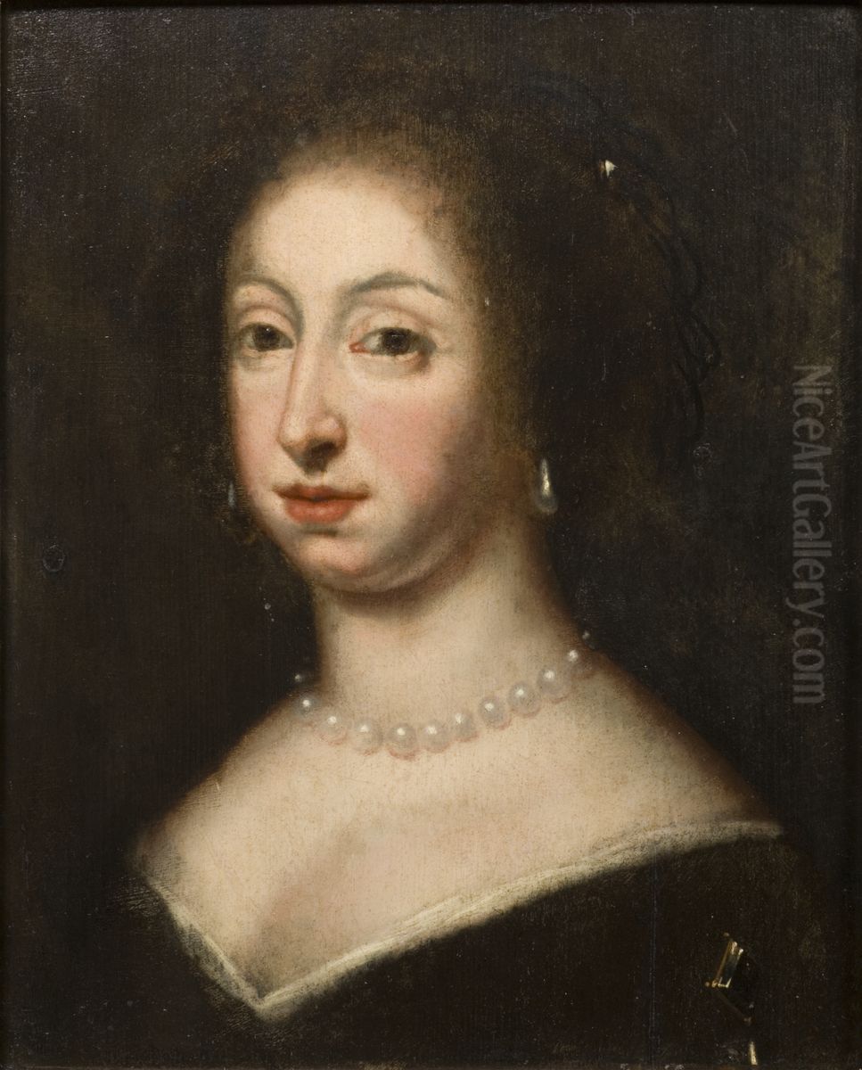 Hedvig Eleonora (1636-1715), prinsessa av Holstein-Gottorp, drottning av Sverige, gift med Karl X Gustav av Sverige Oil Painting by David Klocker Ehrenstrahl