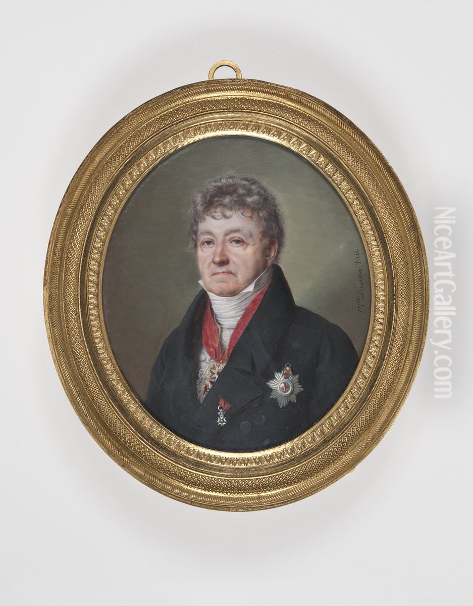 Portrait of a noble man Oil Painting by Lizinska de Mirbel