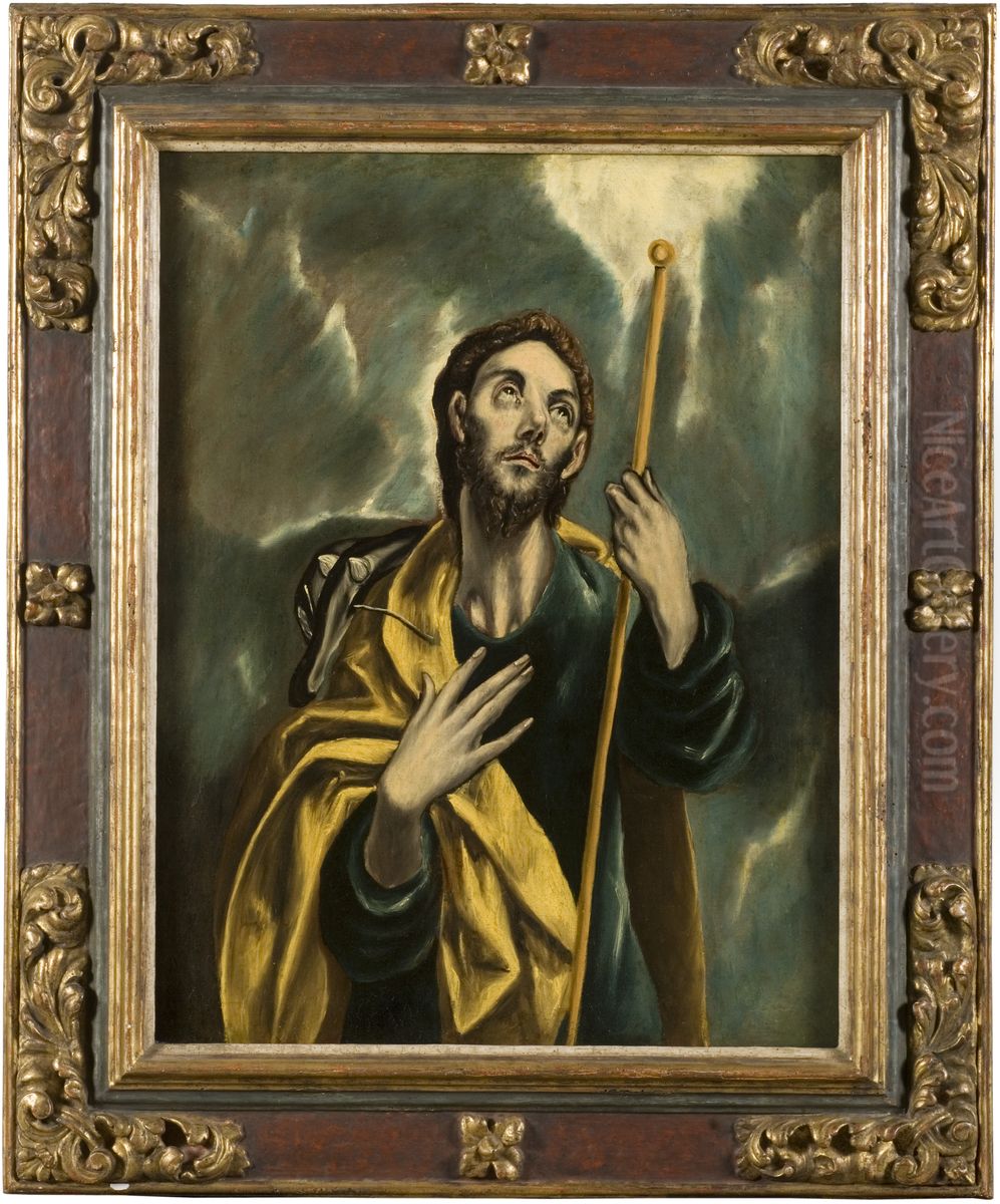 Aposteln Jakob d a som pilgrim Oil Painting by El Greco