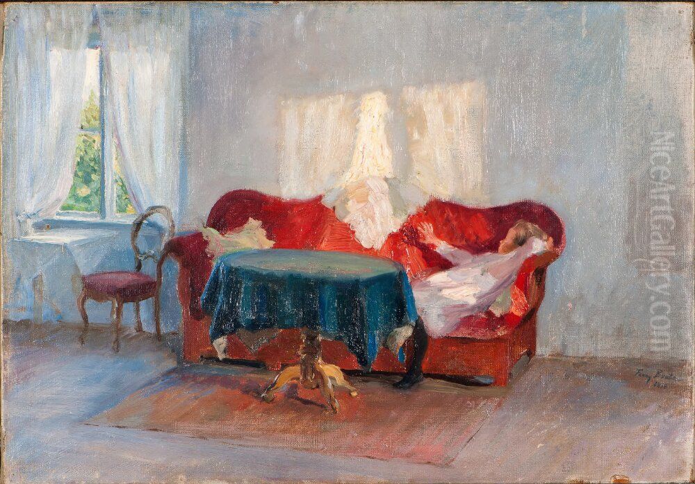 Solsken Oil Painting by Fanny Brate