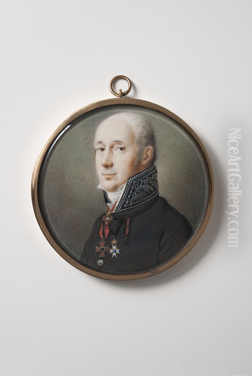 van Brienen, ryskt legationsrad i Stockholm Oil Painting by Christian Horneman