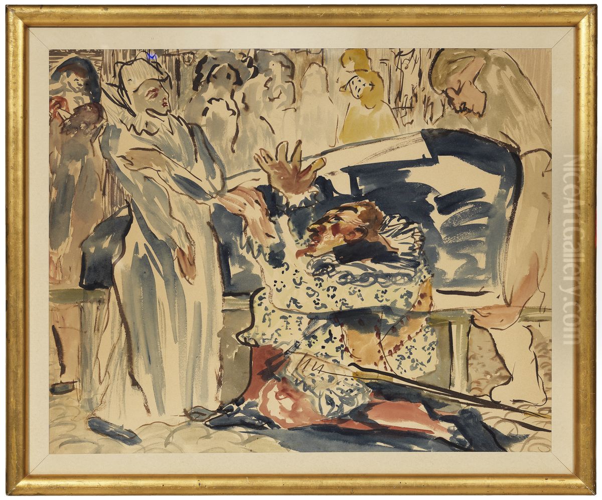 Gloucester and Princess Anne. Scene from Shakespeare's Richard III Oil Painting by Ernst Josephson