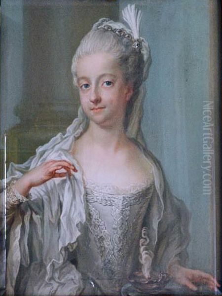 Sofia Albertina (1753-1829), prinsessa av Sverige, som vestal Oil Painting by Gustaf Lundberg