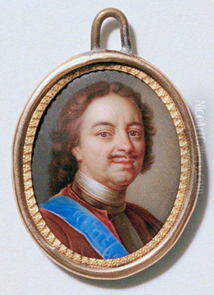 Peter I den store (1672-1725), tsar av Ryssland Oil Painting by Charles Boit
