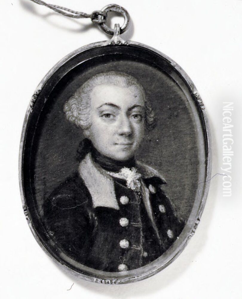 Herman Schutzer (?), adlad Schutzercrantz (1713-1802), arkiater Oil Painting by Olof Arenius
