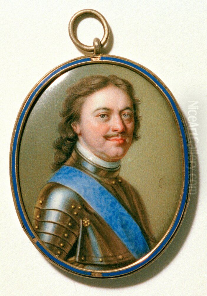Peter I den store, tsar av Ryssland Oil Painting by Charles Boit