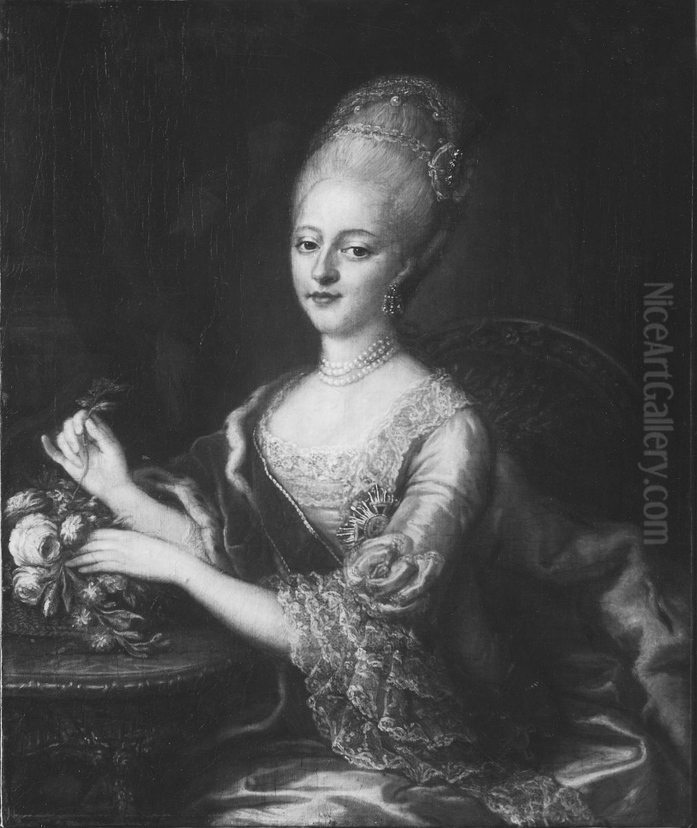 Hedvig Elisabet Charlotta, 1759-1818, prinsessa av Holstein-Gottorp Oil Painting by Georg David Matthieu