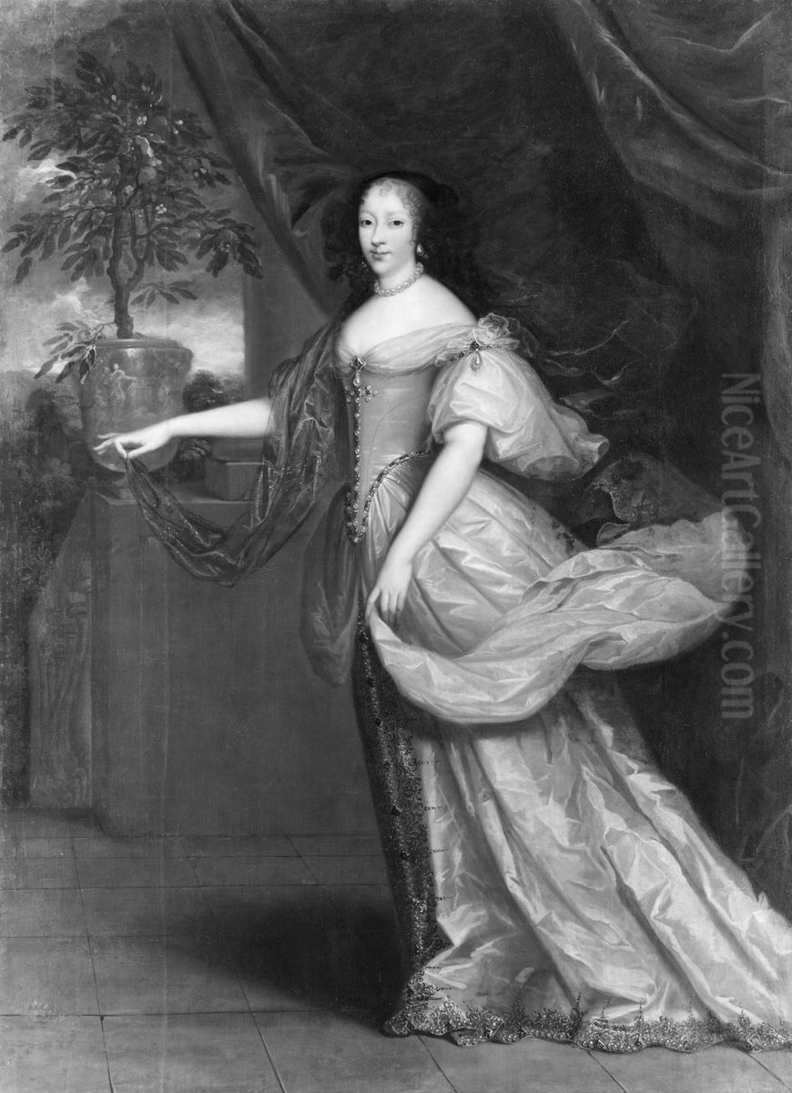Anna Henrietta, 1644-1670, prinsessa av England Oil Painting by Henri and Charles Beaubrun