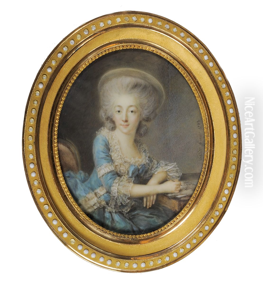 Charlotte de Montesson, markisinna Oil Painting by Antoine Vestier