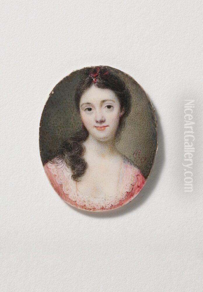 Unknown woman (NMB 737) Oil Painting by Nathaniel Hone